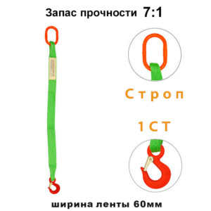 Строп текстильный одноветвевой 1ст 2 т